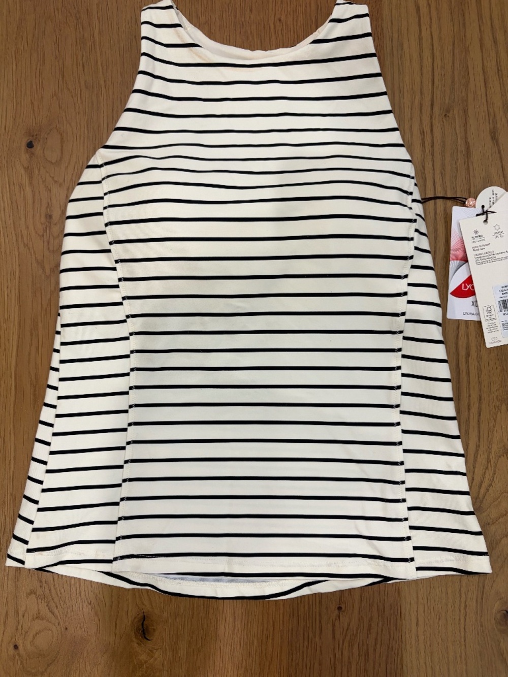 CALIA Skinny Racer Tankini white black